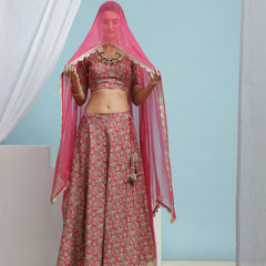 Ready to Wear Printed Lehenga & Blouse With Dupatta