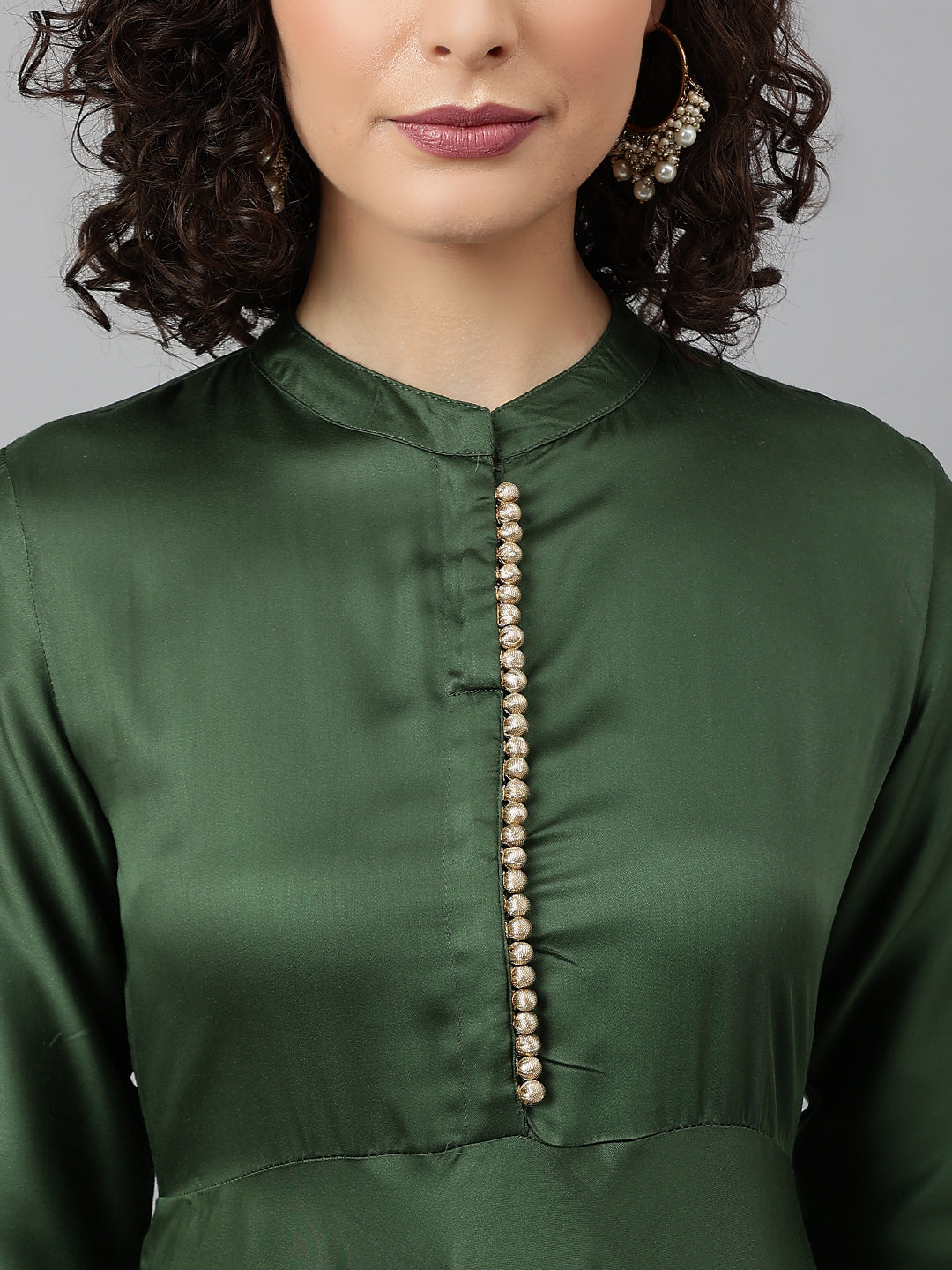 Green printed Kurta with Palazzos with dupatta