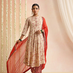 Women Floral Printed Regular Kurta With Trousers & Dupatta