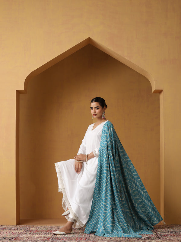 Khushal K Women Solid A-Line Kurta set