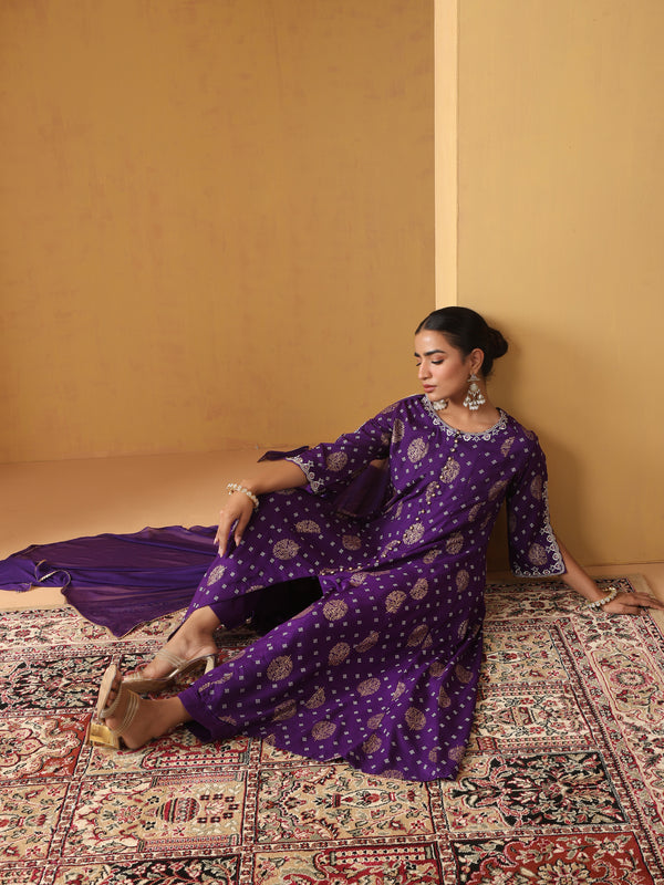 Khushal K Women Ethnic Motifs Printed Kurta set