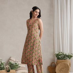Women Floral Printed Regular Pure Cotton Kurta with Palazzos