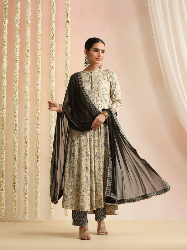 Women Ethnic Motifs Printed Regular Kurta with Trousers & Dupatta