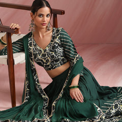 Embroidered Sequinned Ready To Wear Lehenga & Blouse With Dupatta