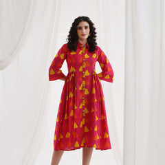 Women Floral Printed Fit & Flare Midi Dress