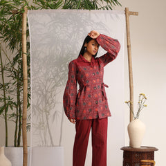 Khushal K Women Co-Ords set - Maroon