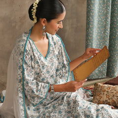 Khushal K Floral Printed A-Line Kurta set