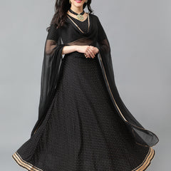 Bandhani Printed Gotta Patti Ready to Wear Lehenga & Blouse With Dupatta