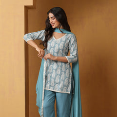 Khushal K Women Paisley Printed Regular Kurta set