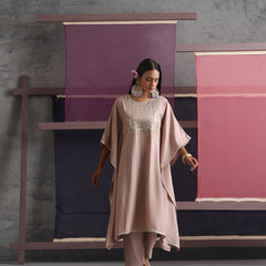 Khushal K Women Motifs Embroidered Kaftan set