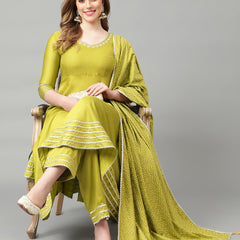 Khushal K Women Regular Gotta Patti Kurta Sets