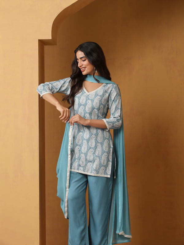 Khushal K Women Paisley Printed Regular Kurta set