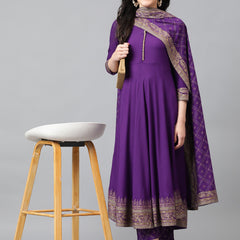 Women Ethnic Motifs Printed Empire Kurta with Palazzos & With Dupatta