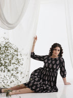 Women Floral Print Fit & Flare Mini Dress