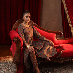Khushal K Women Cotton kurta and palazzo with dupatta set - Rust