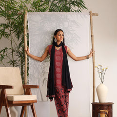 Khushal K Women Cotton kurti and Farshi Salwar with dupatta set - Maroon