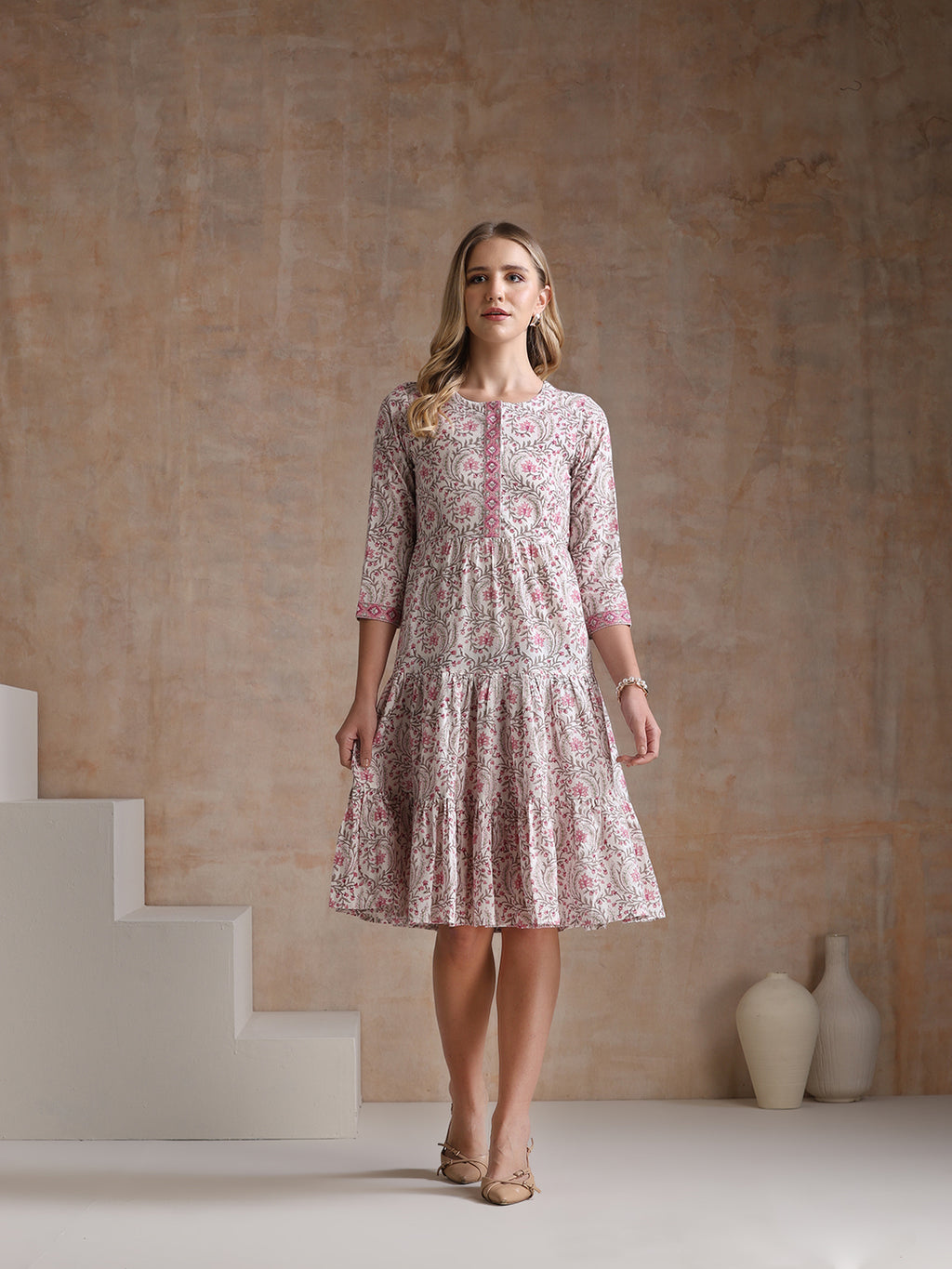 Women Ethnic Motifs Printed A-Line Dress