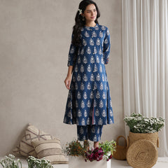 Indigo Bloom Cord Set