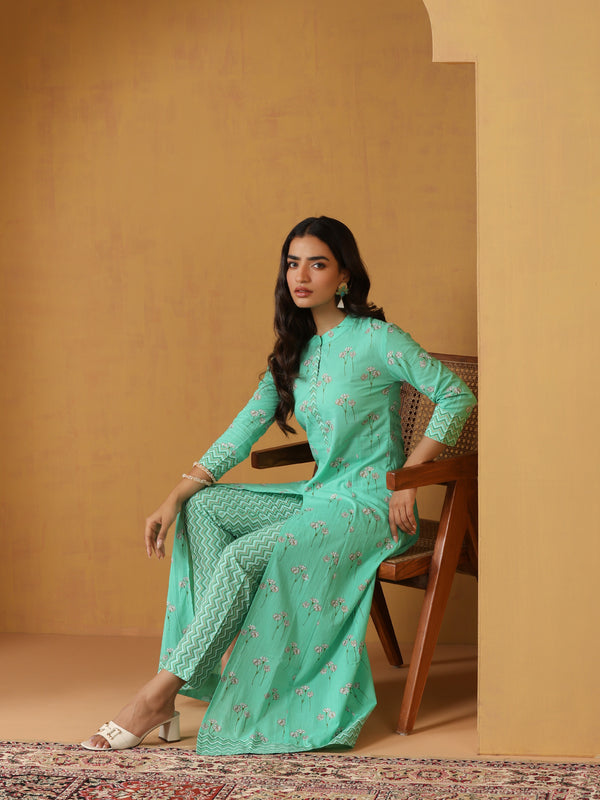 Khushal K Women Ethnic Motifs Printed Cotton Kurta set