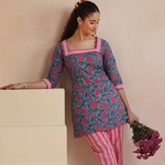 Khushal K Women Co-Ords Set - Blue
