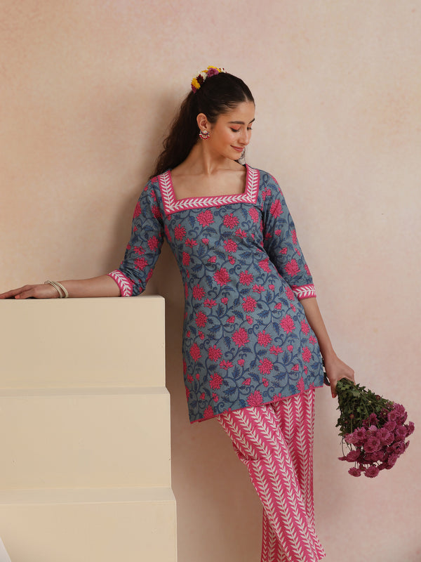Khushal K Women Co-Ords Set - Blue
