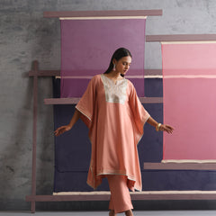 Khushal K Women Motifs Yoke Design Kaftan set
