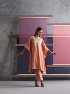 Khushal K Women Motifs Yoke Design Kaftan set