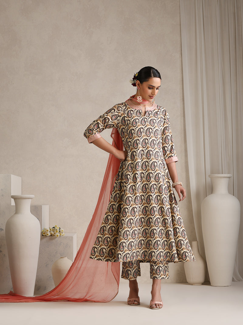 Khushal K Floral Printed  Anarkali Kurta set