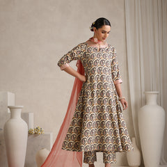 Khushal K Floral Printed  Anarkali Kurta set