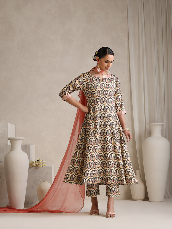 Khushal K Floral Printed  Anarkali Kurta set