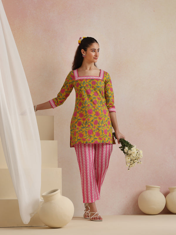 Khushal K Women Co-Ords Set - Yellow