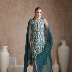 Women Ethnic Motifs Printed Regular Pure Cotton Kurta with Palazzos & With Dupatta