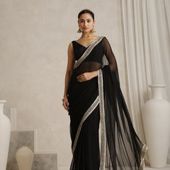 Embellished Zari Poly Chiffon Fashion Saree'