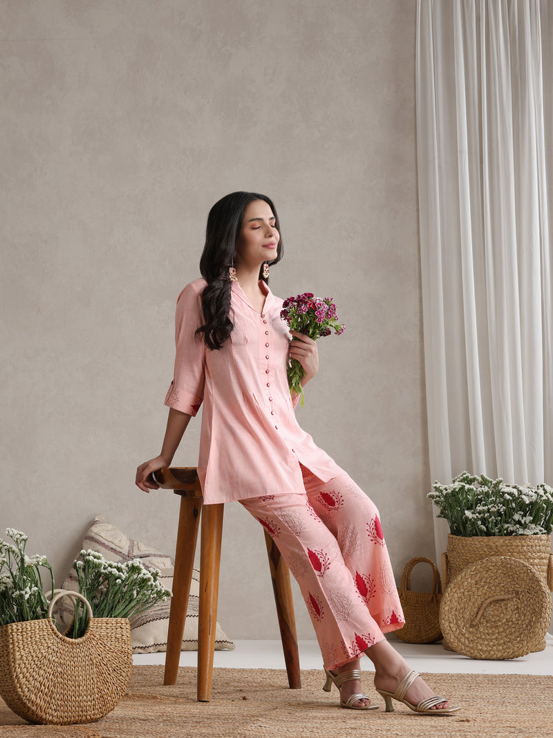 Pink Serenity Floral Cord set
