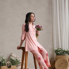 Pink Serenity Floral Cord set