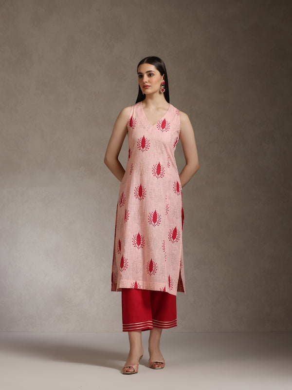 Khushal K Women Ethnic Motifs Printed Cotton Kurta set