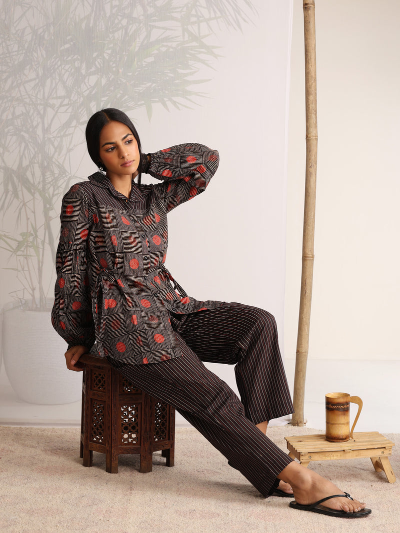 Khushal K Women Co-Ords set - Black