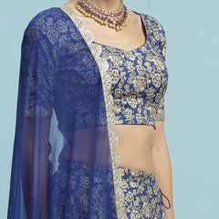 Printed V-Neck Ready to Wear Lehenga & Blouse With Dupatta