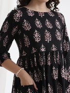 Women Floral Print Fit & Flare Mini Dress