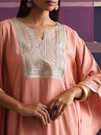 Khushal K Women Motifs Yoke Design Kaftan set