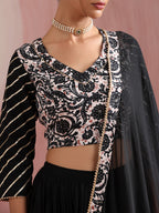 Floral Printed Gotta Patti Ready to Wear Lehenga & Choli With Dupatta