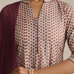 Khushal K Women Floral Printed Cotton A-Line Kurta set