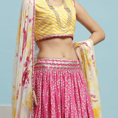 Printed Cotton Ready to Wear Lehenga & Blouse With Dupatta