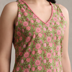 Women Floral Printed Regular Pure Cotton Kurta with Palazzos