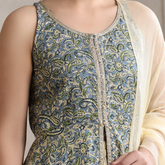 Khushal K Floral Printed A-Line Kurta set