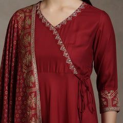 Khushal K Women Solid Anarkali Kurta set