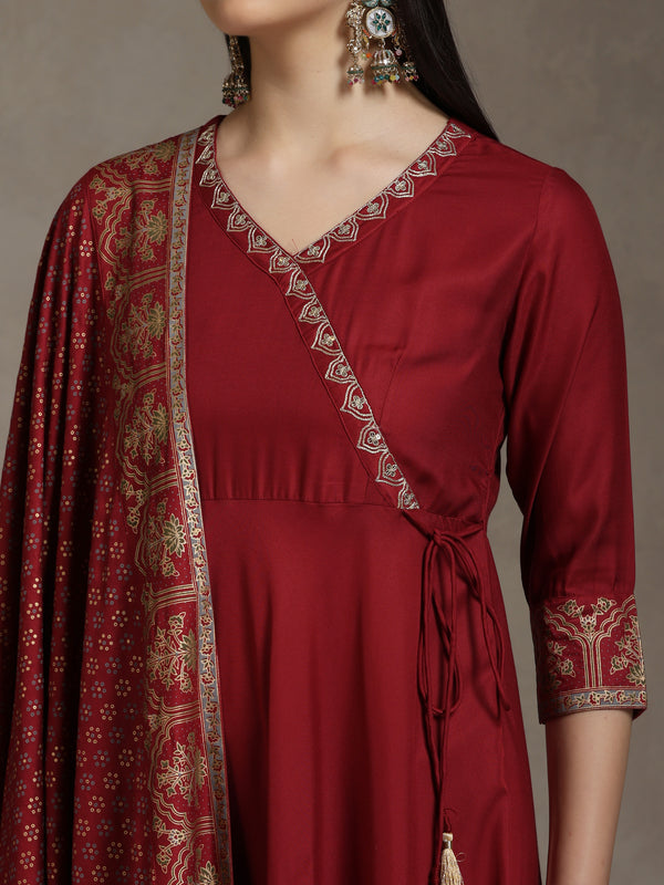 Khushal K Women Solid Anarkali Kurta set