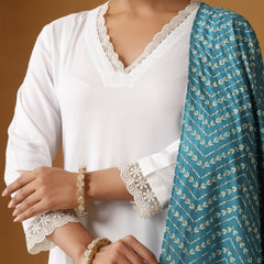 Khushal K Women Solid A-Line Kurta set