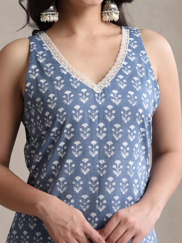 Khushal K Women Floral Printed Regular Pure Cotton Kurta set