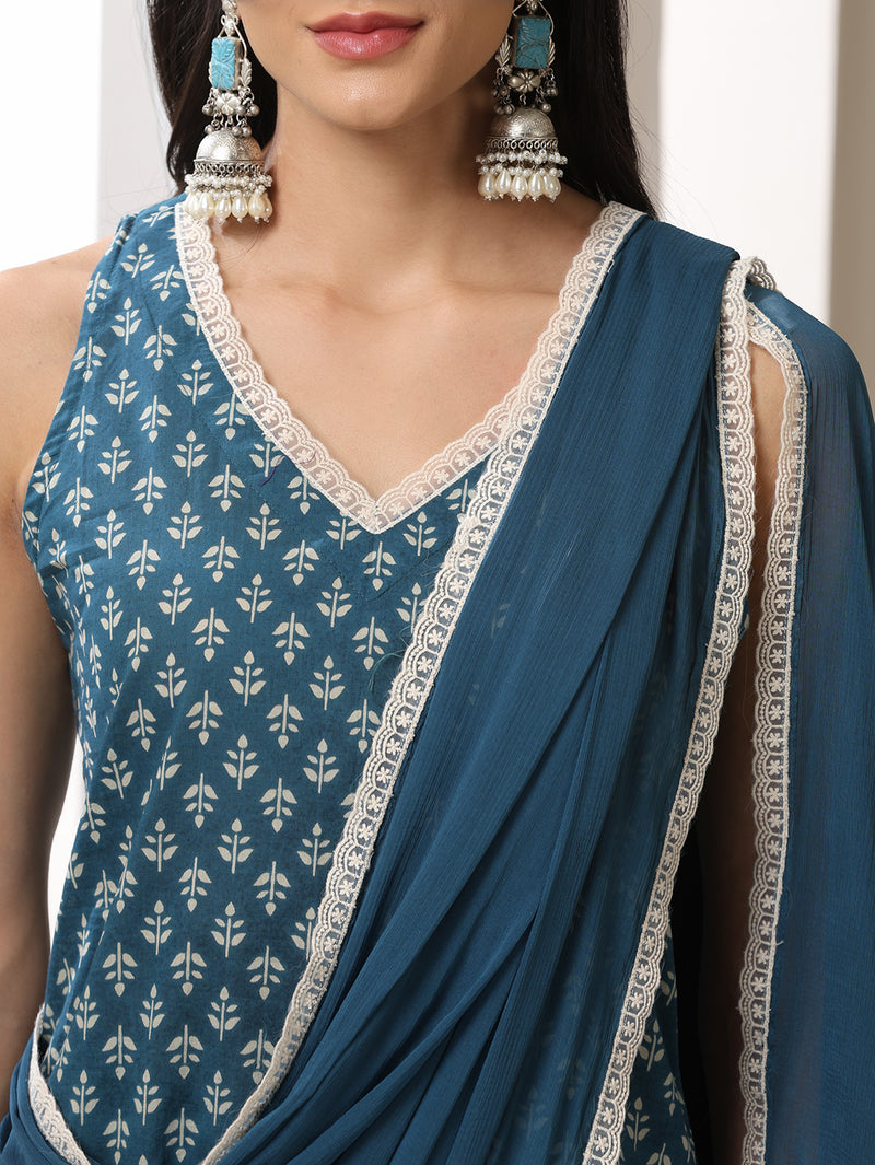 Women Ethnic Motifs Printed Regular Pure Cotton Kurta with Palazzos & With Dupatta